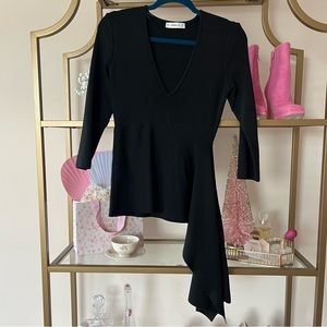Zara Asymmetrical Black Top Size S